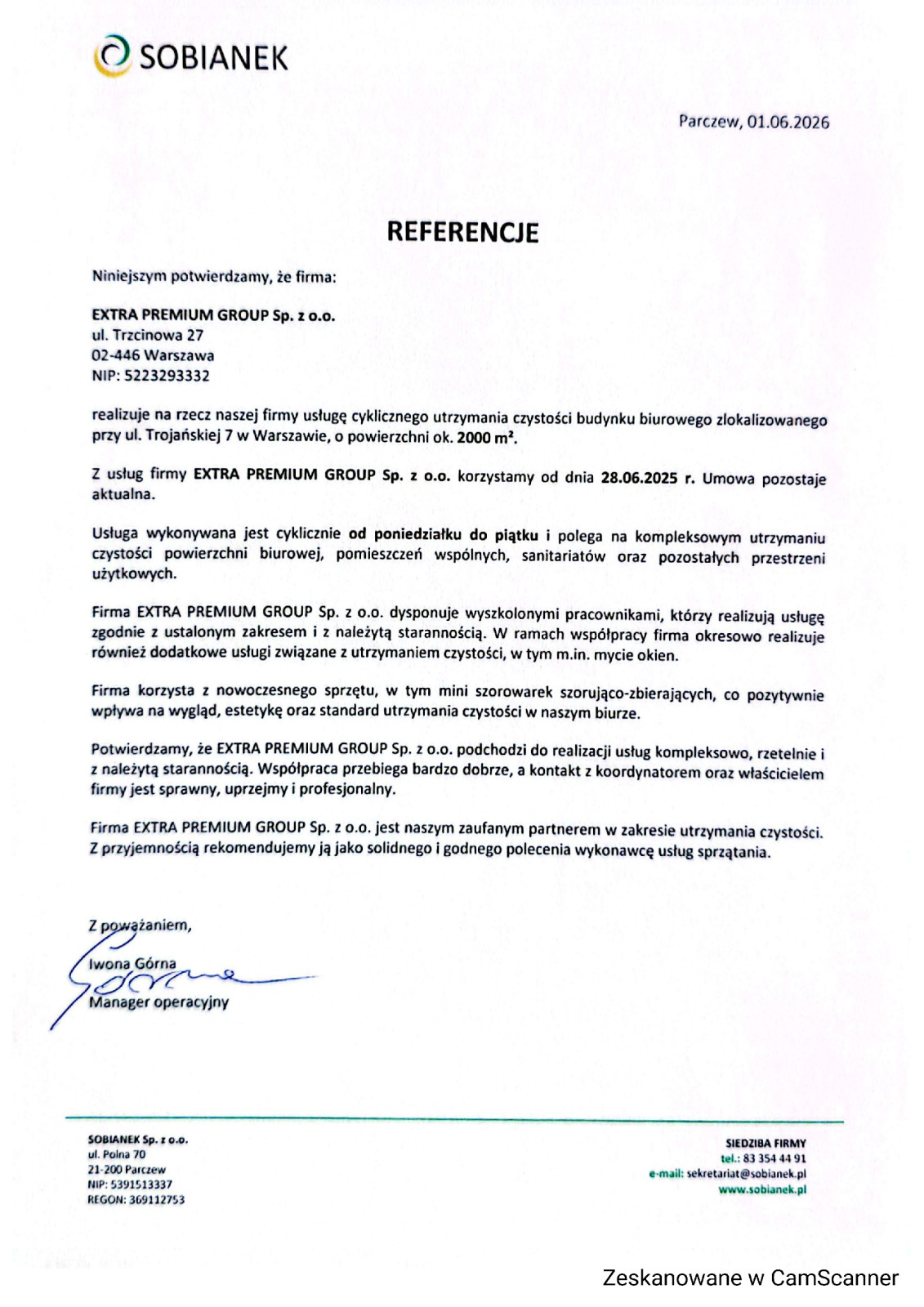 Extra Cleaning - referencje
